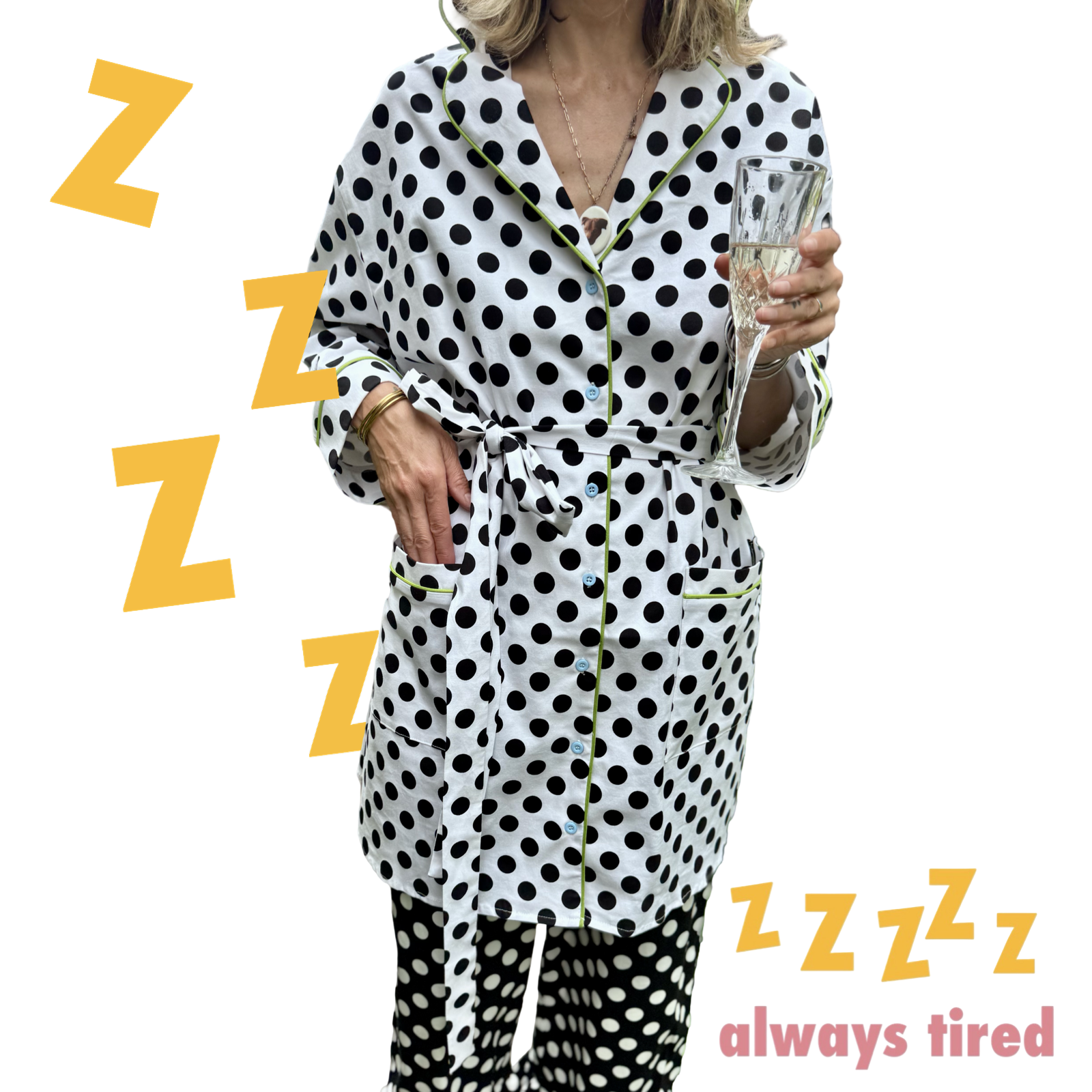 dot robe dress