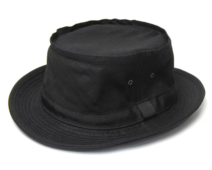 linen/cotton oxford pork pie hat