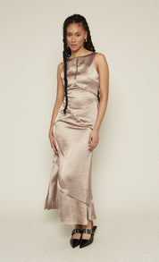 cut about bias maxi dress