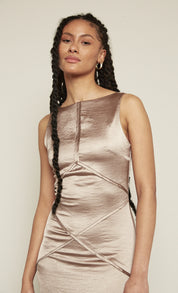 cut about bias maxi dress