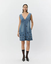 olympe short denim dress