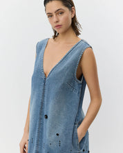olympe short denim dress