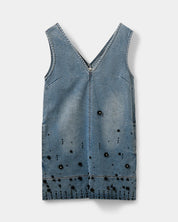 olympe short denim dress
