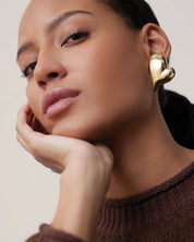 mega art heart earrings