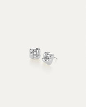 mini woven square earrings
