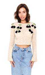remi 3D rose sweater