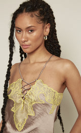 tie front lace dress