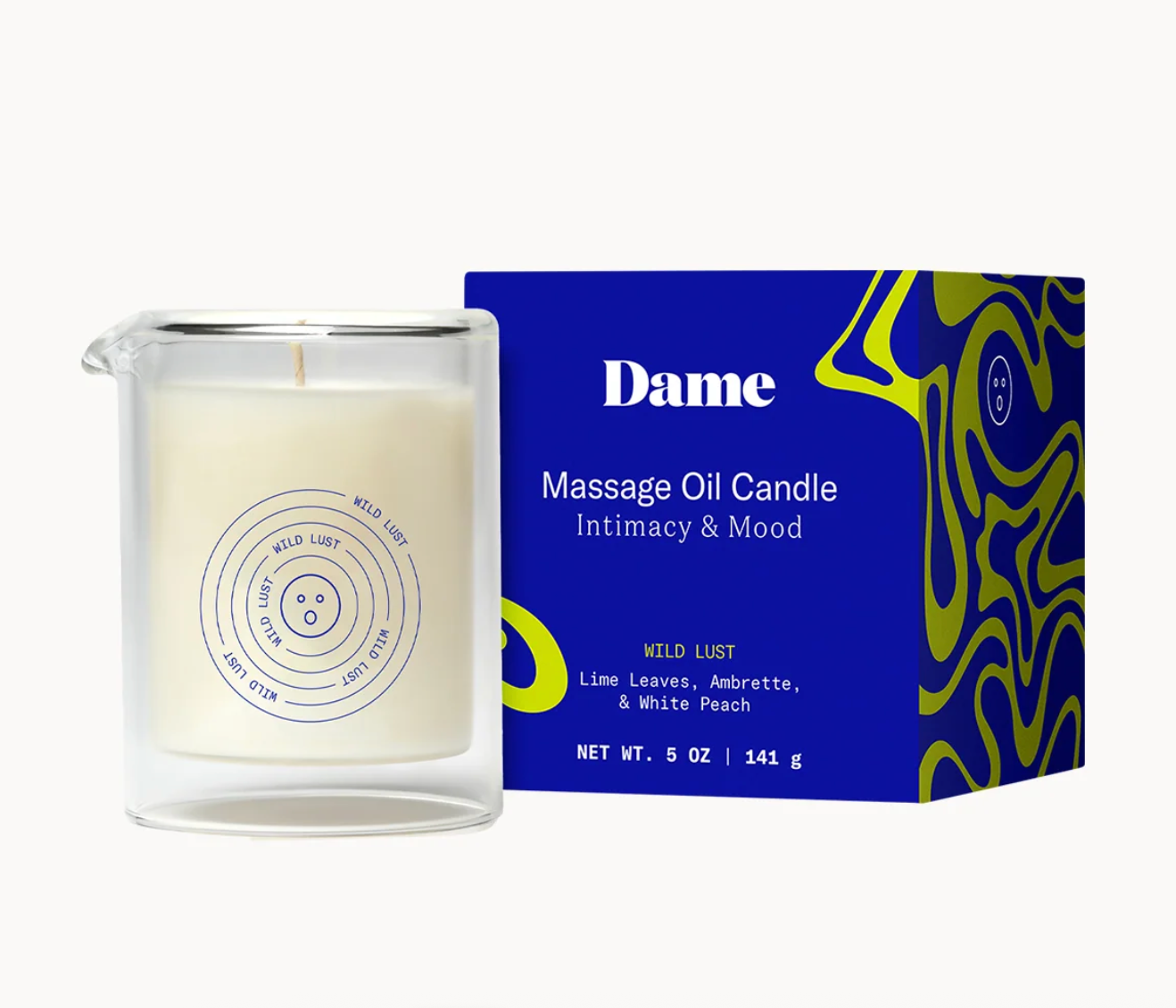 wild lust massage oil candle