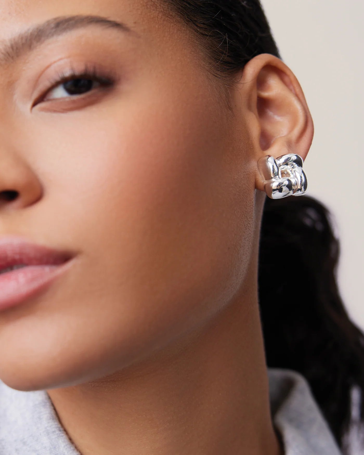 small woven square earrings