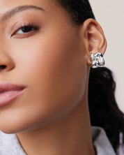 small woven square earrings