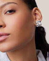 small woven square earrings