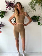 high waist bike short