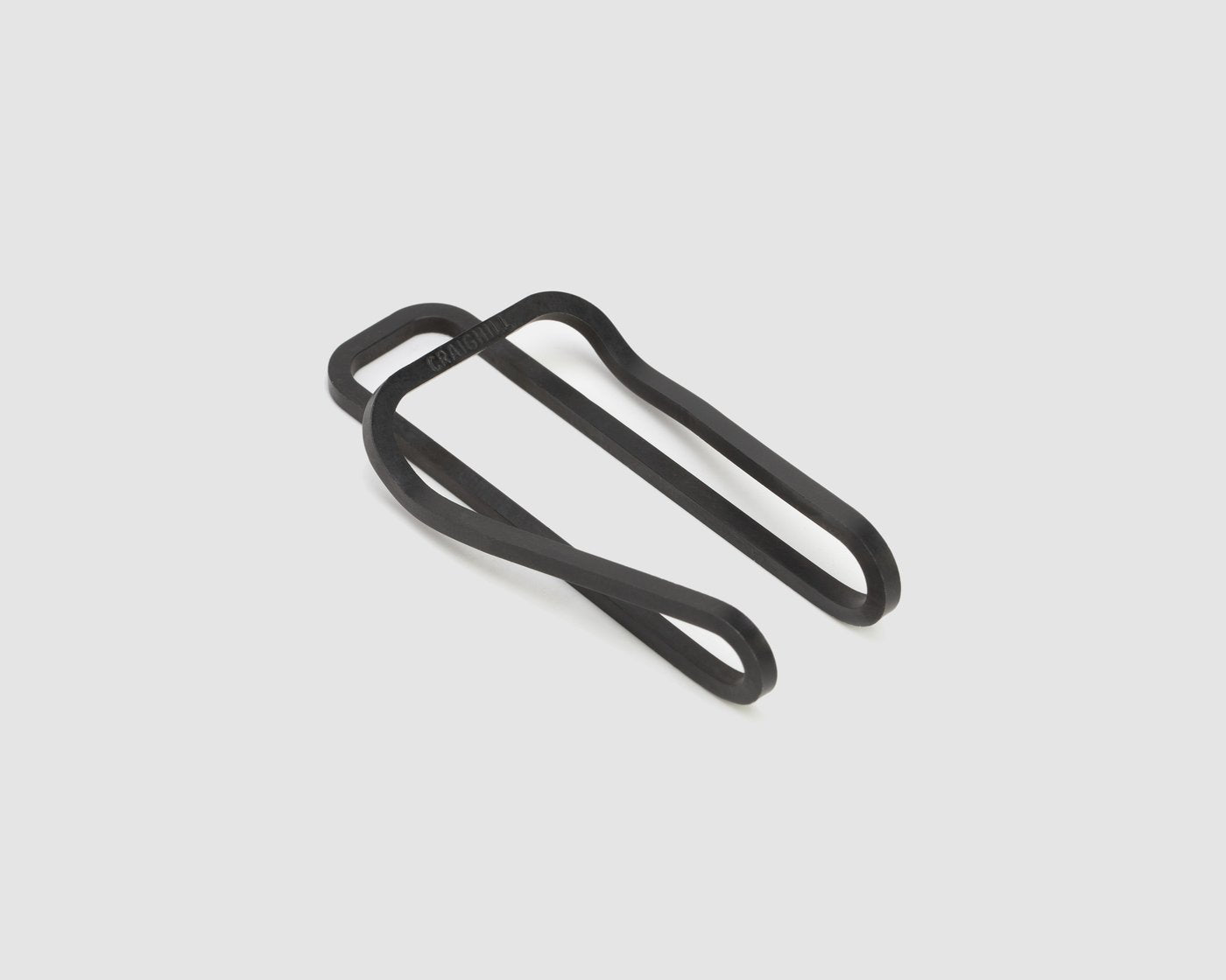 money clip - square - carbon black