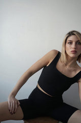 high waist bike short