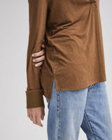 deep split long sleeve tee