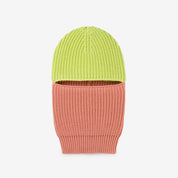 ribbed colourblock balaclava