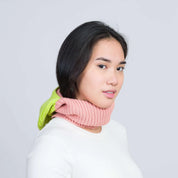 ribbed colourblock balaclava