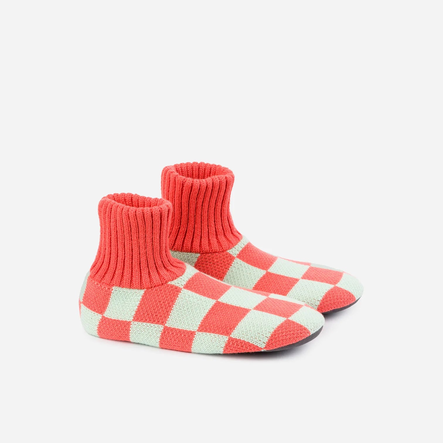 checkerboard sock slippers