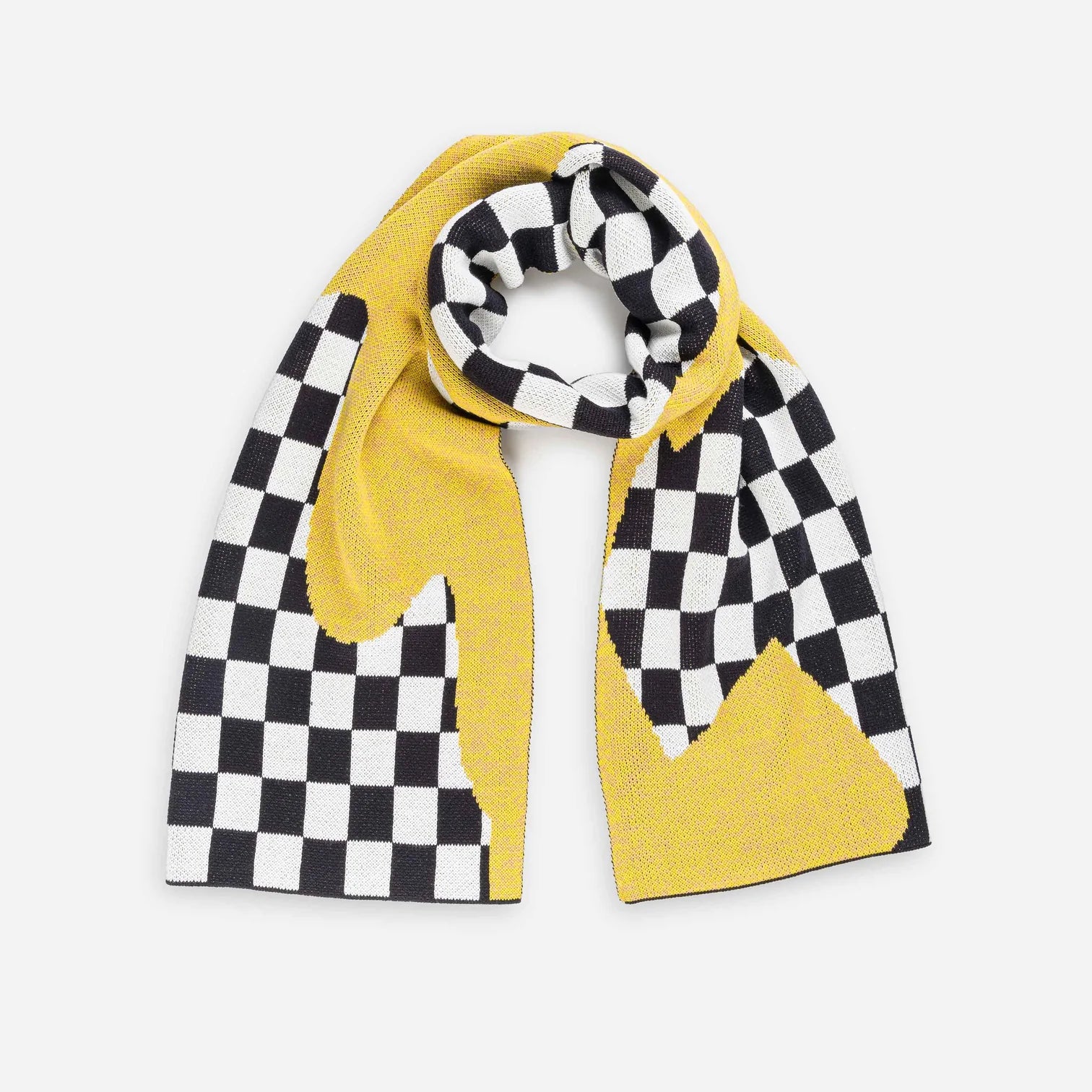 checkerboard spill scarf