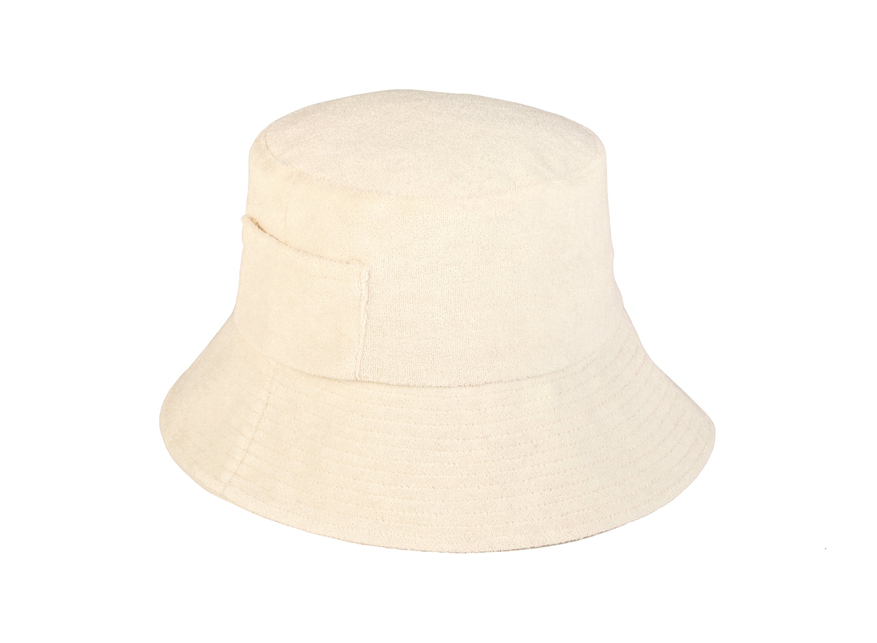 wave bucket hat- terry beige
